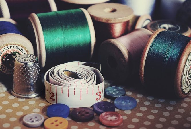 Assorted-color Button Pin on Brown Surface