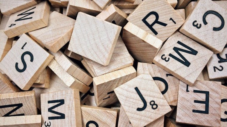 Brown Scrabble Boards With Letters