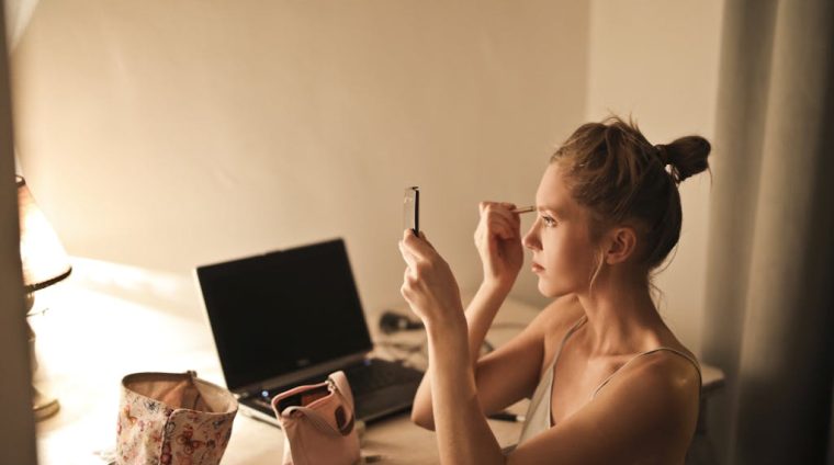 Woman Applying Makeup